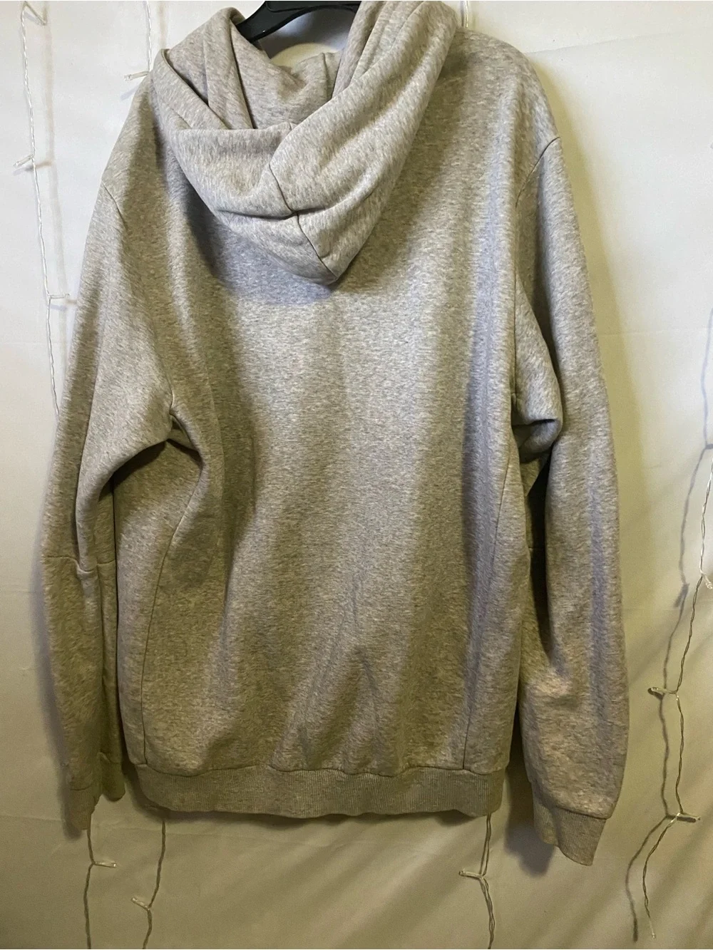 adidas Heather Gray Pullover Hoodie with Black Logo
